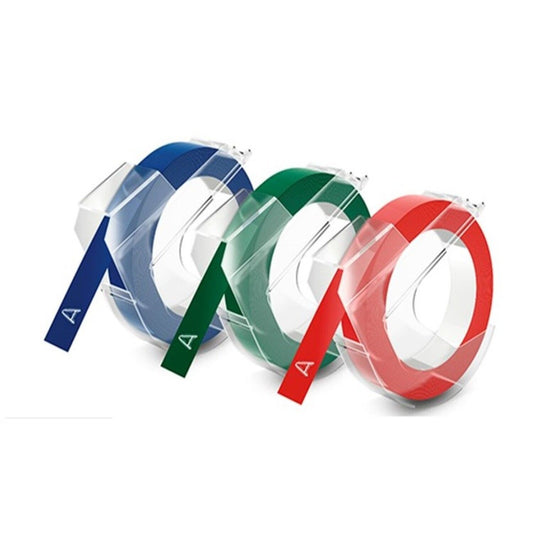 Cinta para rotuladora Organizer Xpress x 3 unidades Color Azul, Verde y Rojo
