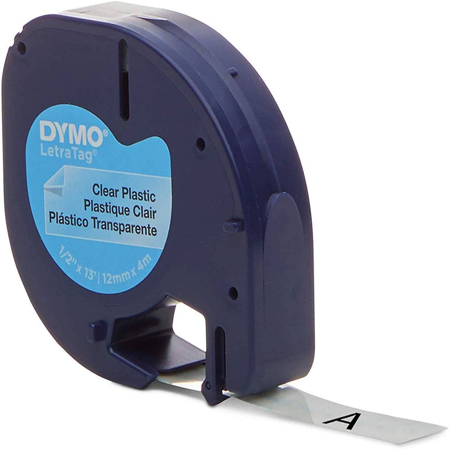 Cinta Dymo Letratag en plástico color transparente