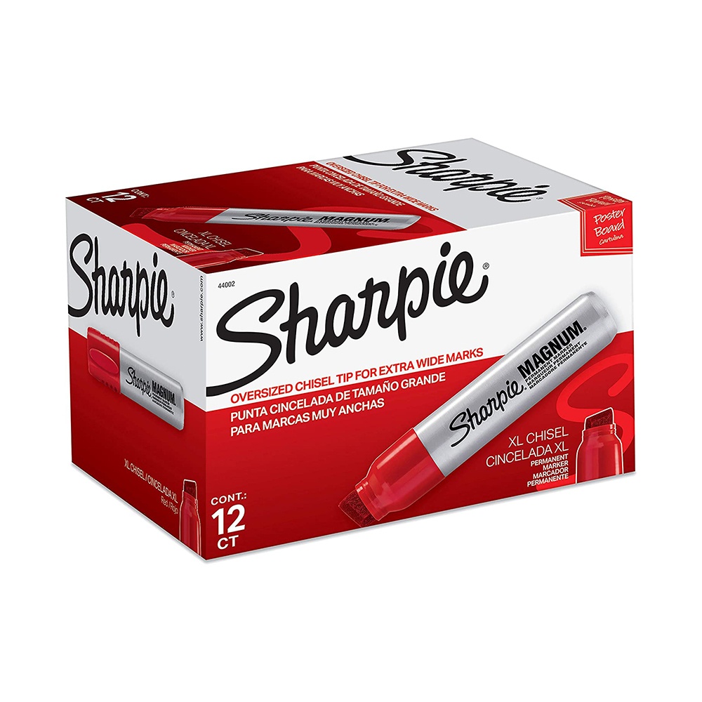 Marcador Permanente Sharpie Industrial Magnum Rojo Caja X Unidades