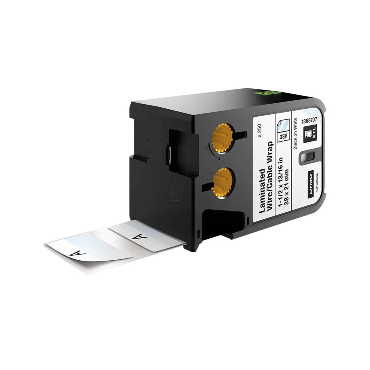 Cinta XTL envoltura cable laminado fondo blanco 38 x 21 mm Dymo
