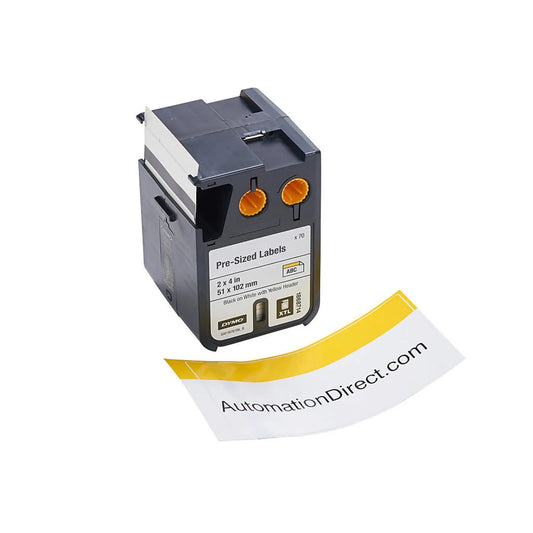 Cinta Dymo XTL termoencogible con línea amarilla de 51 x 102 mm