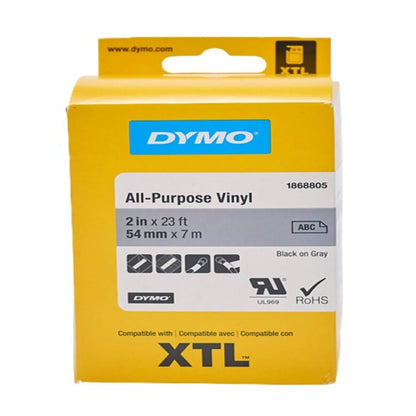 Cinta Dymo XTL en vinilo de 54 mm fondo metalizado