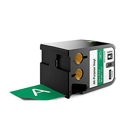 Cinta Dymo XTL en vinilo de 54 mm fondo verde