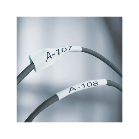 Cinta Dymo Rhino termoencogible de 9mm blanca