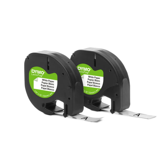 Cinta Dymo Letratag en papel blister x 2 unidades