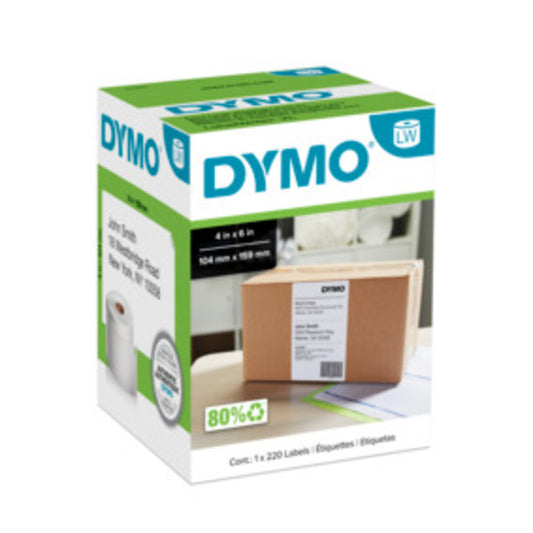 Etiqueta Dymo extragrande LW en papel de 104 mm x 159 mm (220 Etiquetas)
