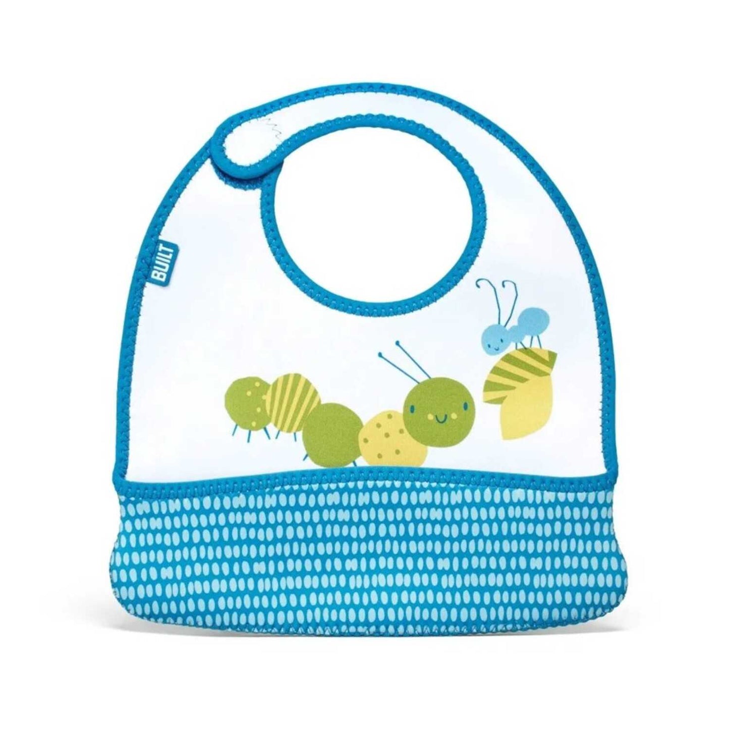 Babero Built con bolsillo color azul