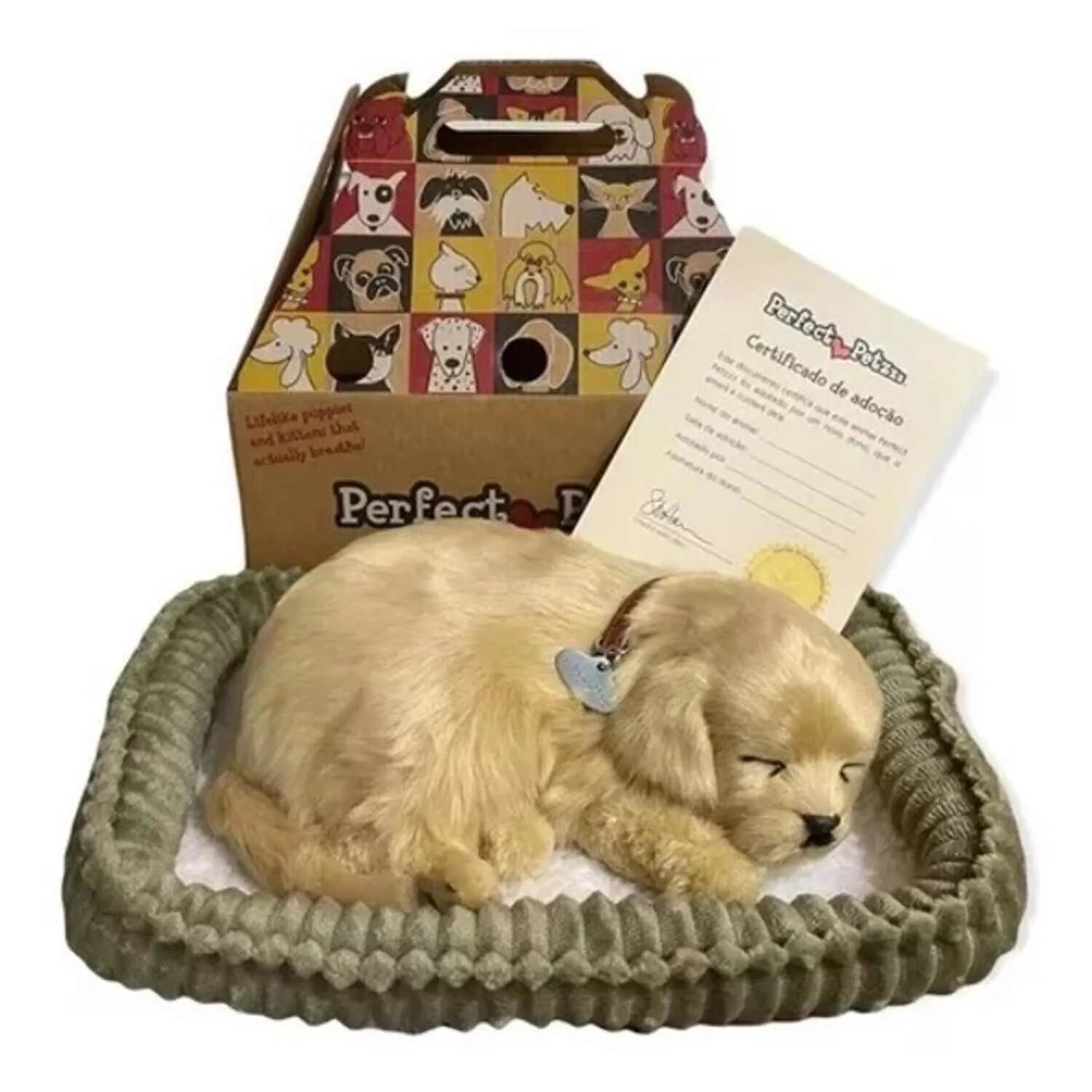 Perro de peluche que respira Golden Retriever de 25 CM 