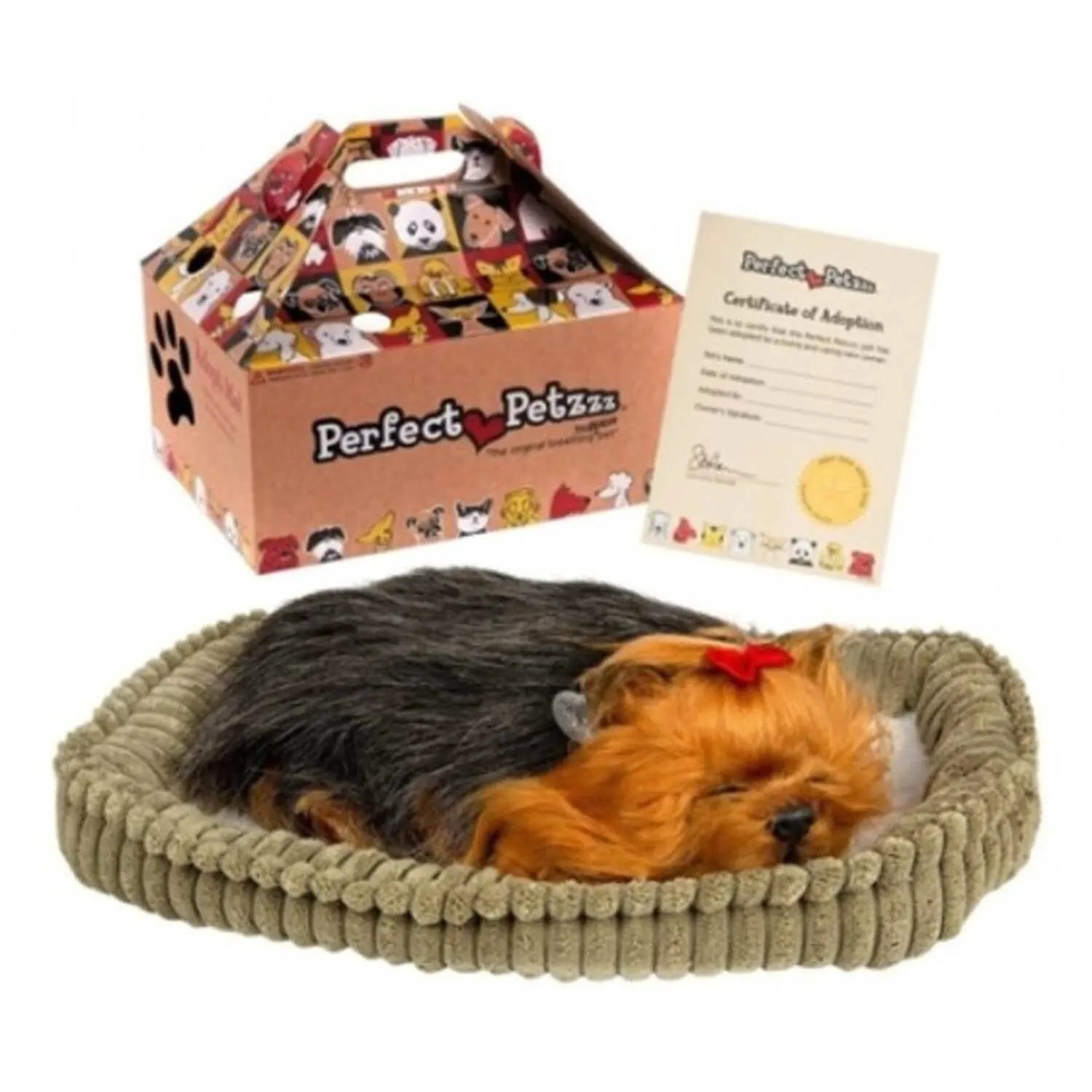 Perro de peluche que respira Yorkie de 25CM 