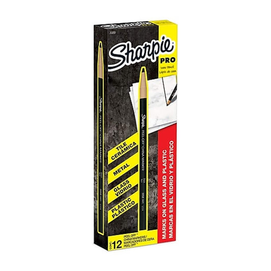 Caja de Lapices Sharpie Industriales China Marker color negro x 12 unidades