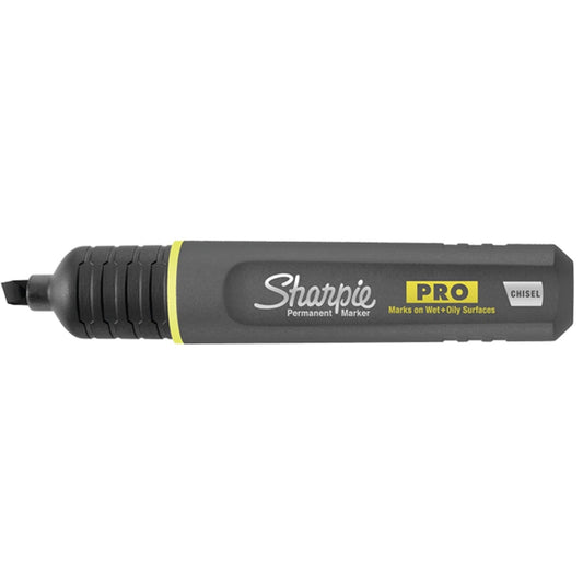 Marcador Permanente Sharpie Industrial Chisel color negro.
