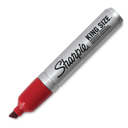 Marcador Permanente Sharpie Industrial King Size color rojo x 12 unds.