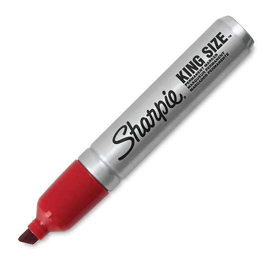 Marcador Permanente Sharpie Industrial King Size color rojo x 12 unds.