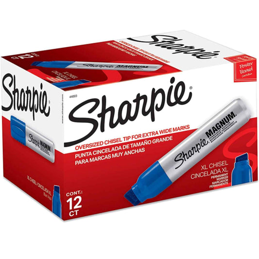 Marcador Permanente Sharpie Industrial Magnum color azul x 12 unds.