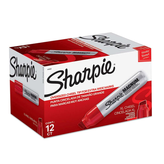Marcador Permanente Sharpie Industrial Magnum color rojo x 12 unds.